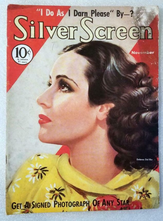 SILVER SCREEN magazine side cover November 1935