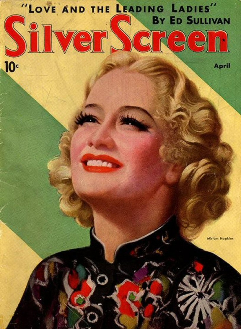 SILVER SCREEN magazine side cover April 1936