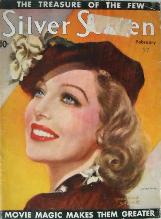 SILVER SCREEN magazine side cover February 1937