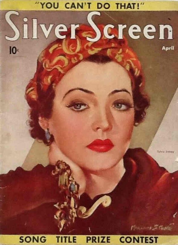 SILVER SCREEN magazine side cover April 1937