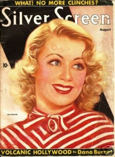 SILVER SCREEN magazine side cover August 1937