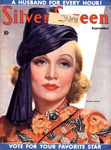 SILVER SCREEN magazine side cover September 1937