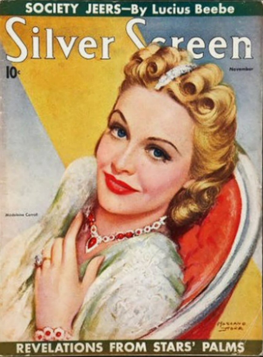 SILVER SCREEN magazine side cover November 1937