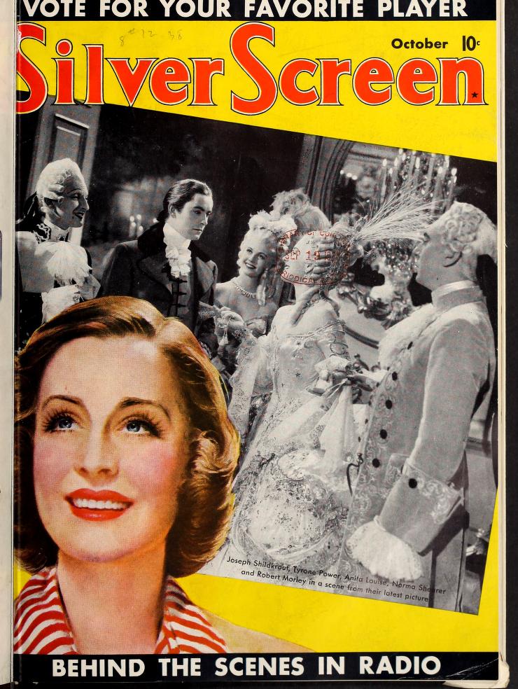 SILVER SCREEN magazine side cover October 1938
