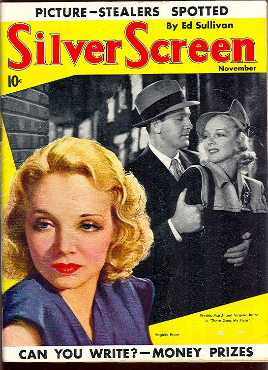 SILVER SCREEN magazine side cover November 1938