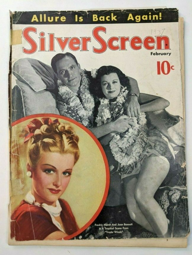 SILVER SCREEN magazine side cover February 1939