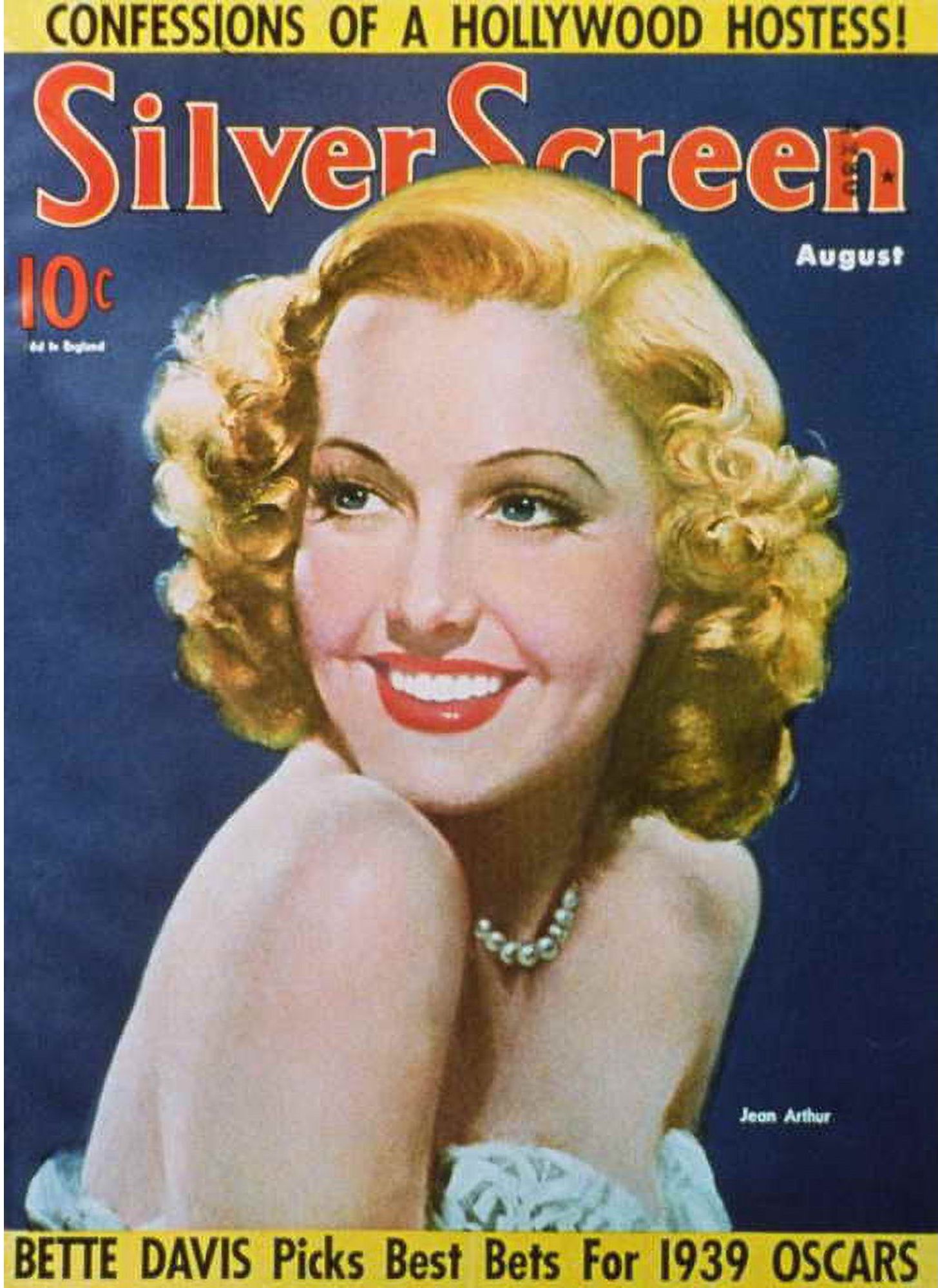 SILVER SCREEN magazine side cover August 1939