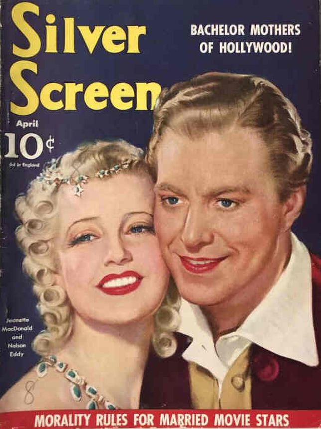 SILVER SCREEN magazine side cover April 1940