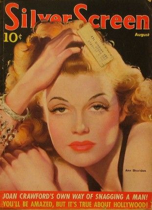 SILVER SCREEN magazine side cover August 1940
