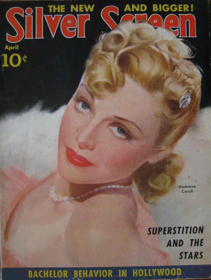 SILVER SCREEN magazine side cover April 1941
