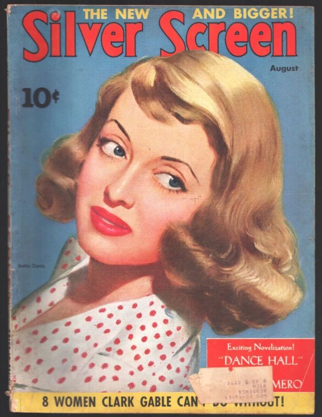 SILVER SCREEN magazine side cover August 1941