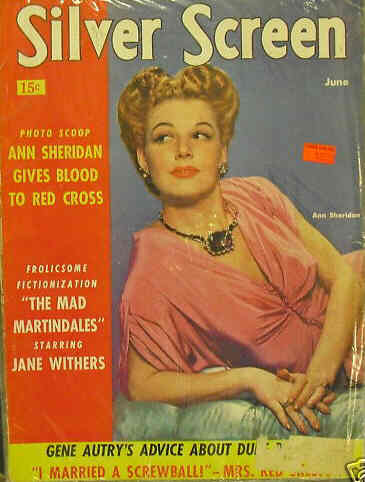 SILVER SCREEN magazine side cover June 1942