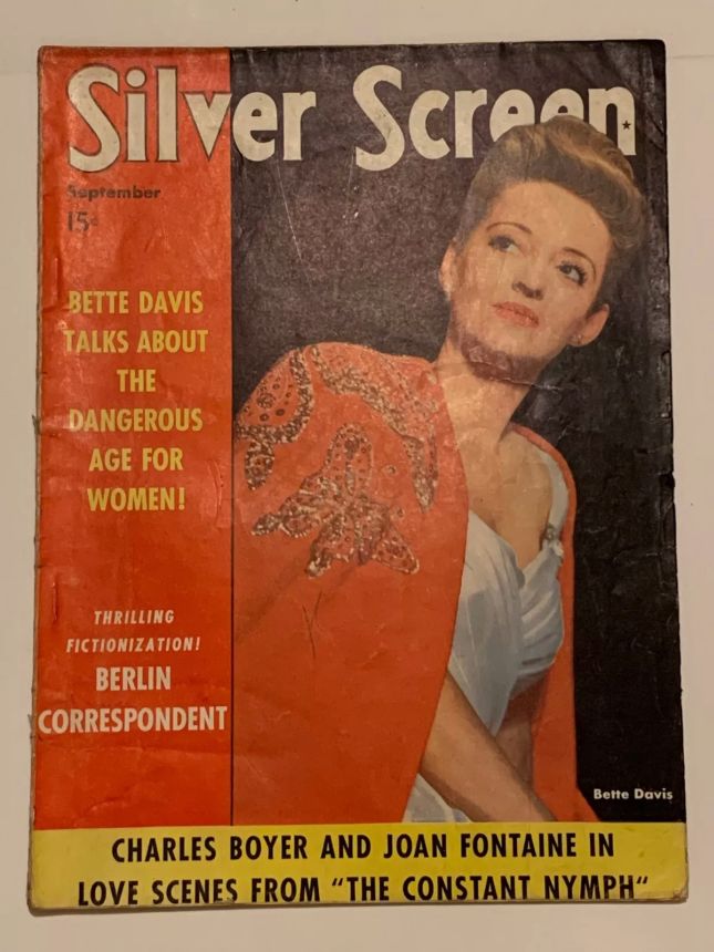 SILVER SCREEN magazine side cover September 1942