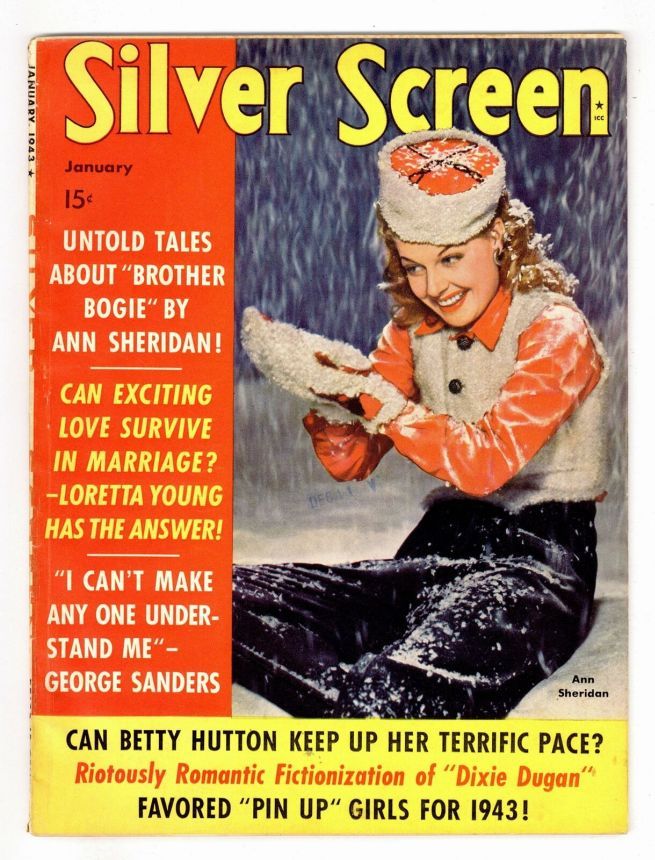 SILVER SCREEN magazine side cover January 1943