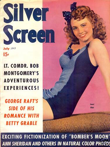 SILVER SCREEN magazine side cover July 1943