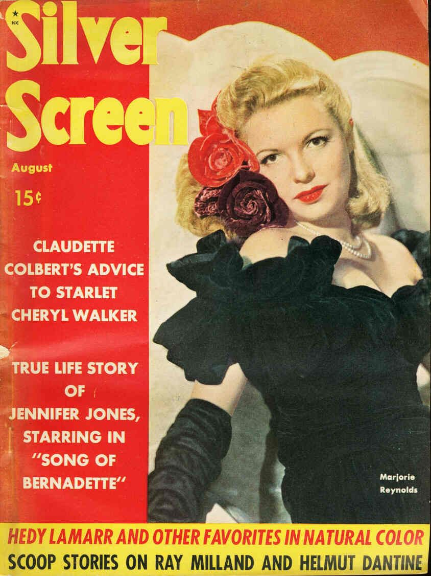 SILVER SCREEN magazine side cover August 1943