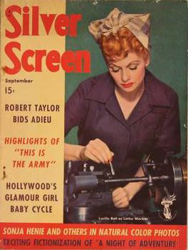 SILVER SCREEN magazine side cover September 1943