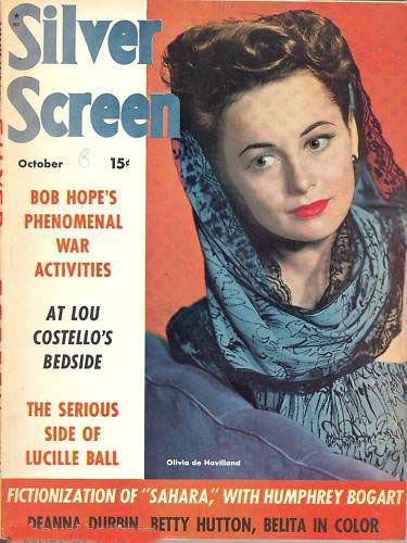 SILVER SCREEN magazine side cover October 1943