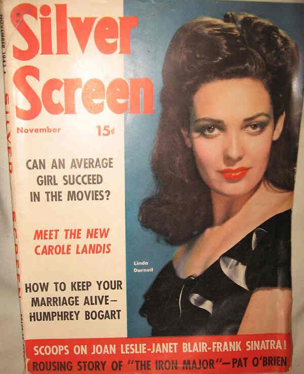 SILVER SCREEN magazine side cover November 1943