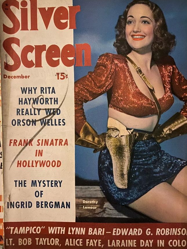 SILVER SCREEN magazine side cover December 1943