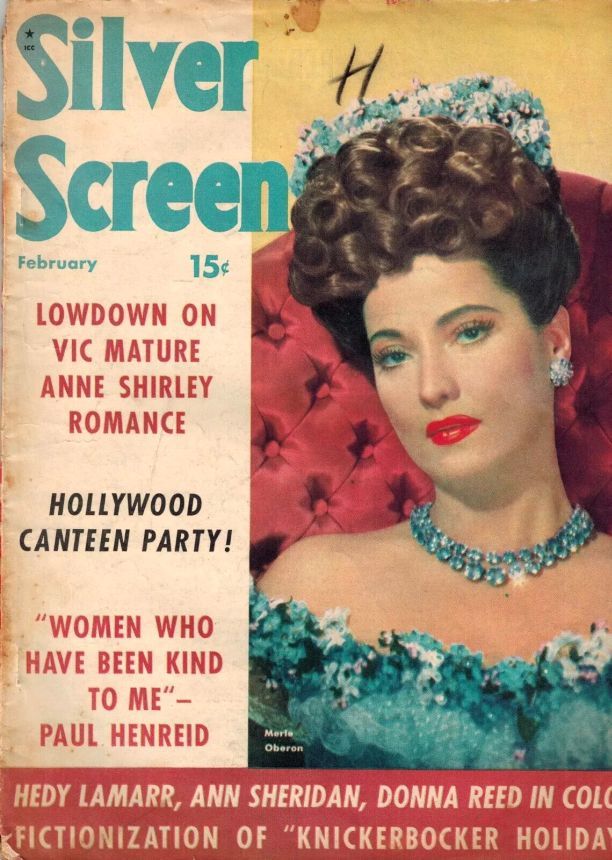 SILVER SCREEN magazine side cover February 1944