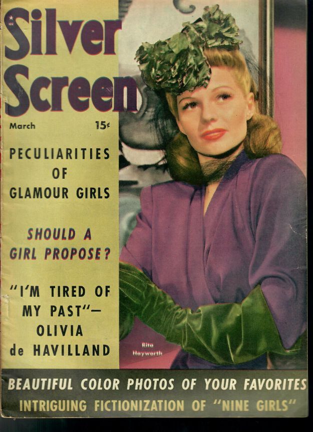 SILVER SCREEN magazine side cover March 1944