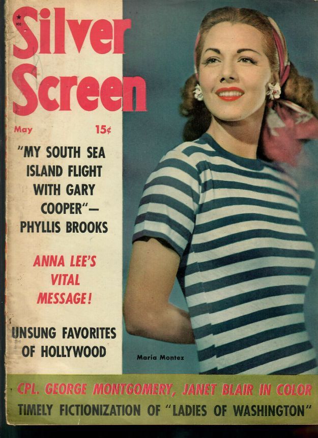 SILVER SCREEN magazine side cover May 1944