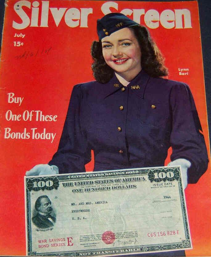 SILVER SCREEN magazine side cover July 1944
