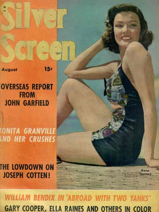 SILVER SCREEN magazine side cover August 1944