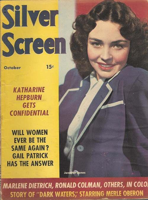 SILVER SCREEN magazine side cover October 1944