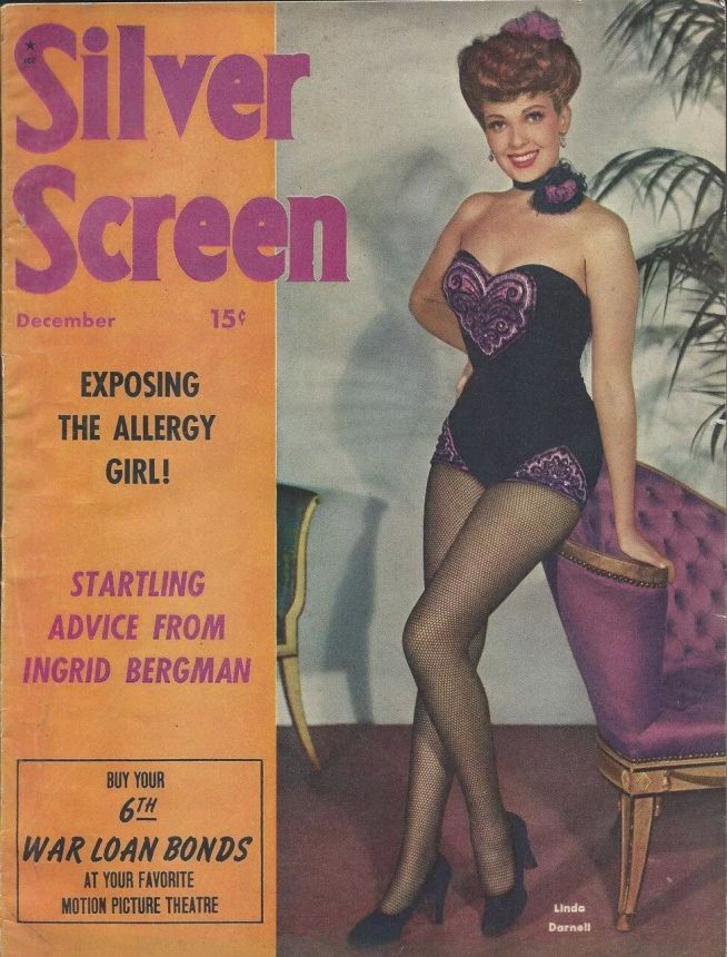 SILVER SCREEN magazine side cover December 1944