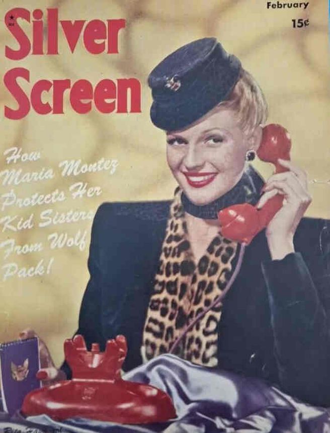 SILVER SCREEN magazine side cover February 1945