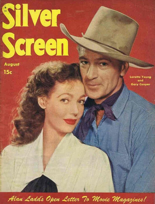 SILVER SCREEN magazine side cover August 1945