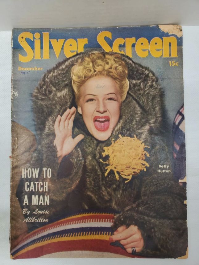 SILVER SCREEN magazine side cover December 1945