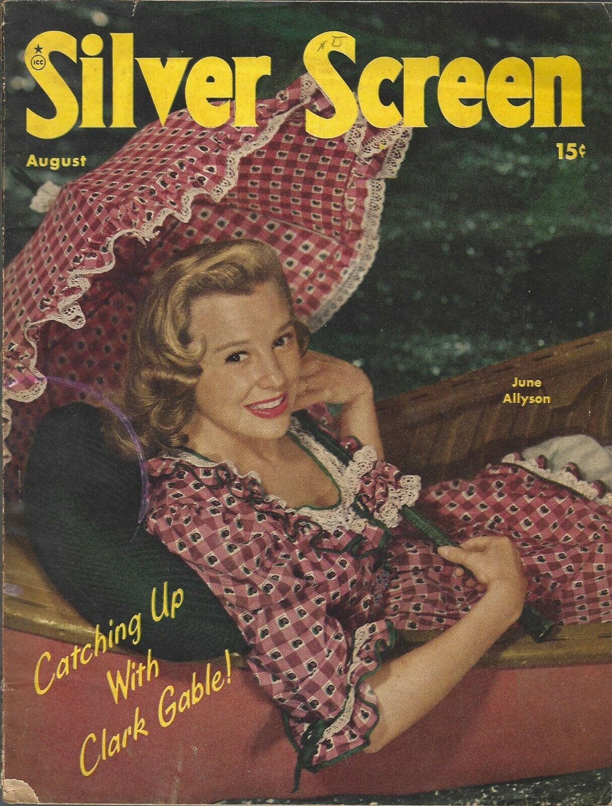 SILVER SCREEN magazine side cover August 1947