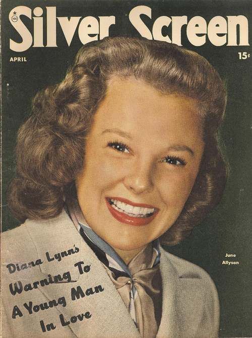 SILVER SCREEN magazine side cover April 1948