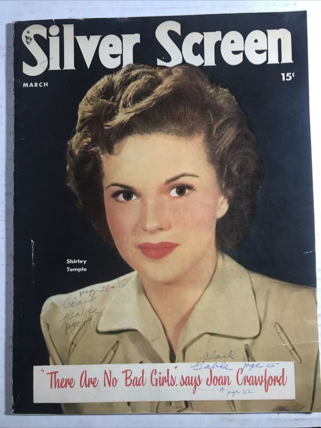 SILVER SCREEN magazine side cover March 1949