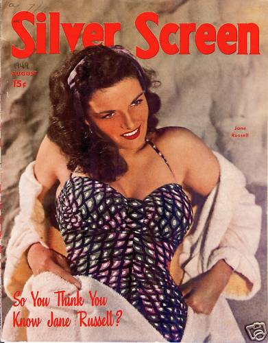SILVER SCREEN magazine side cover August 1949