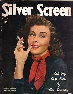 SILVER SCREEN magazine side cover September 1949