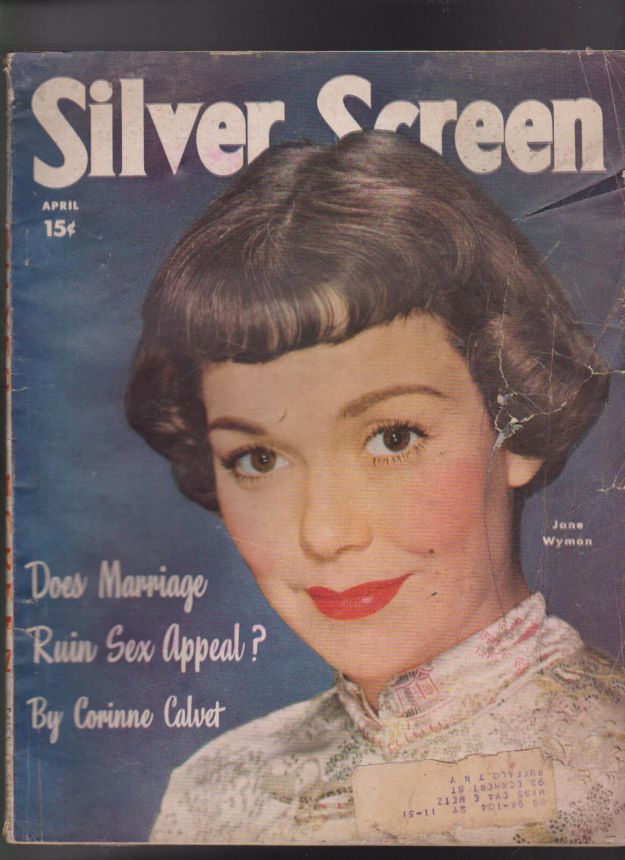 SILVER SCREEN magazine side cover April 1950