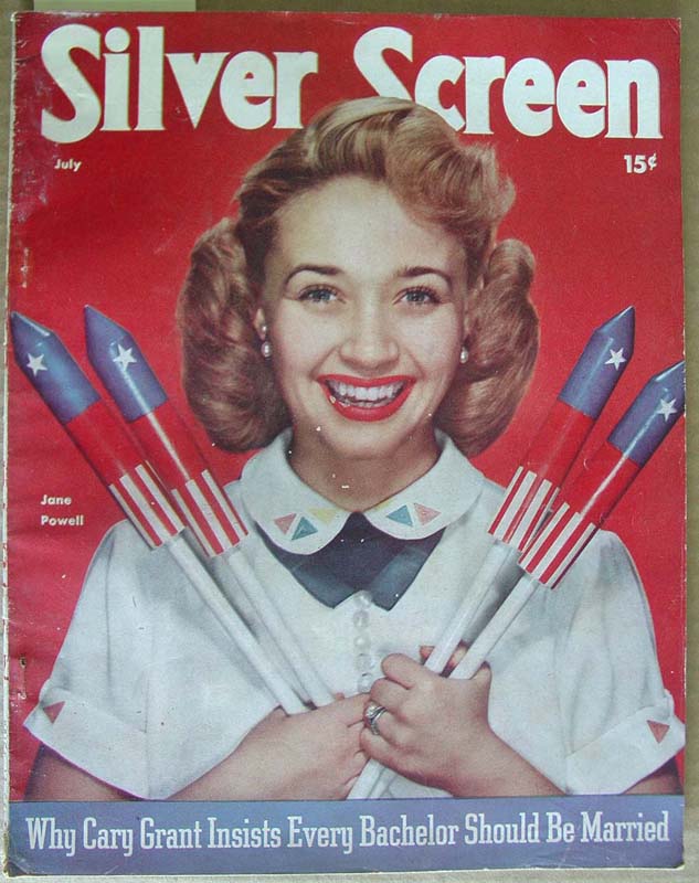 SILVER SCREEN magazine side cover July 1950