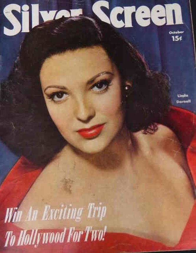 SILVER SCREEN magazine side cover October 1950
