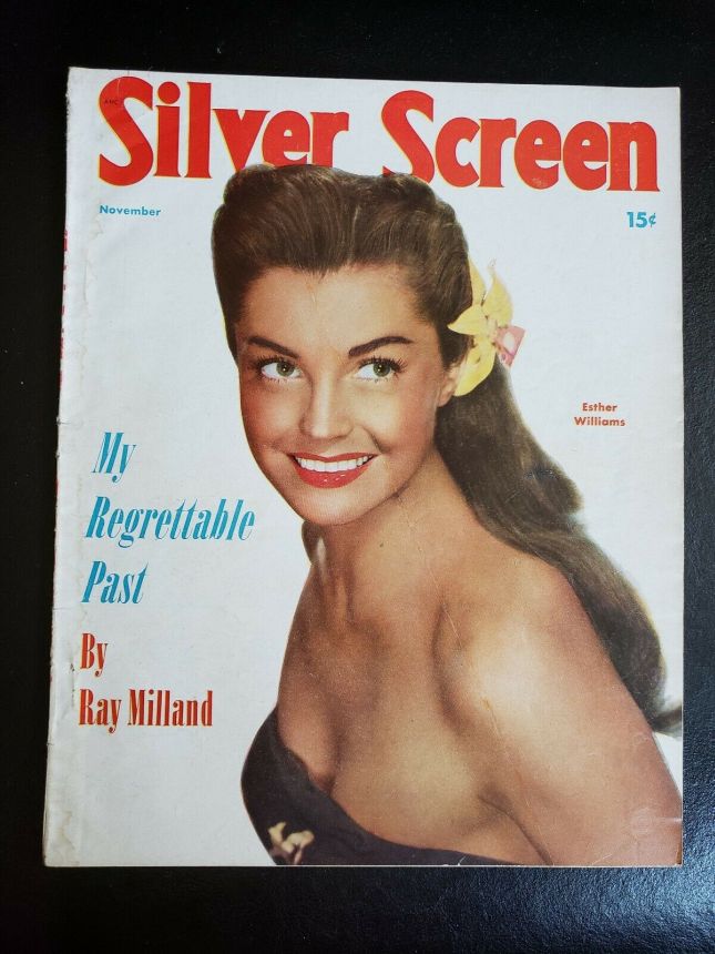 SILVER SCREEN magazine side cover November 1950