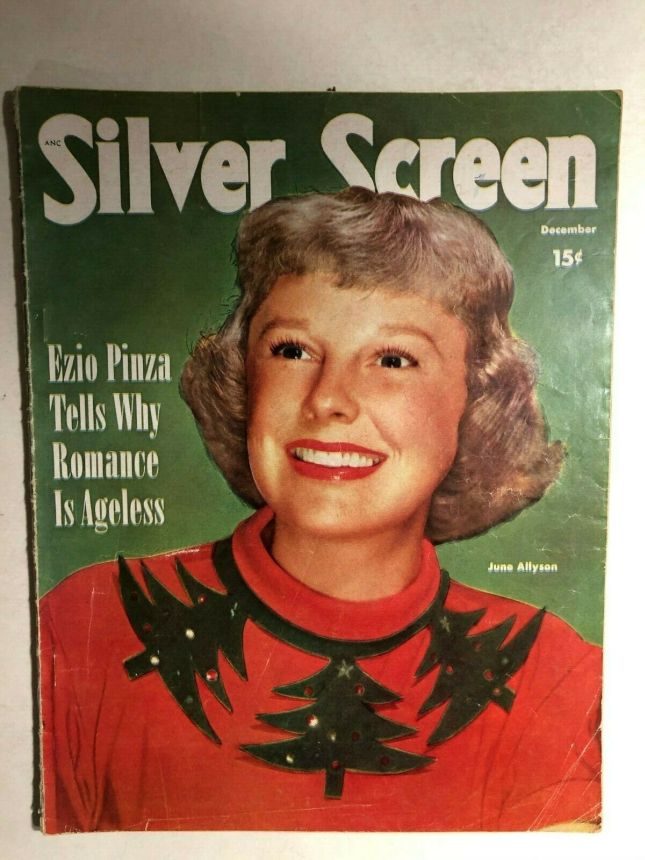 SILVER SCREEN magazine side cover December 1950