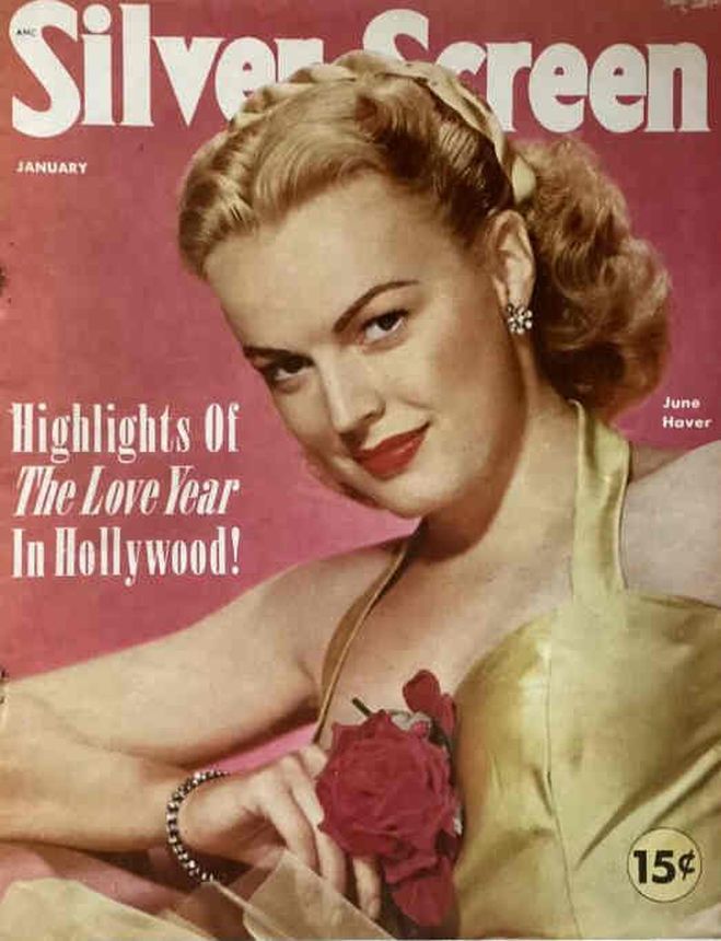 SILVER SCREEN magazine side cover January 1952