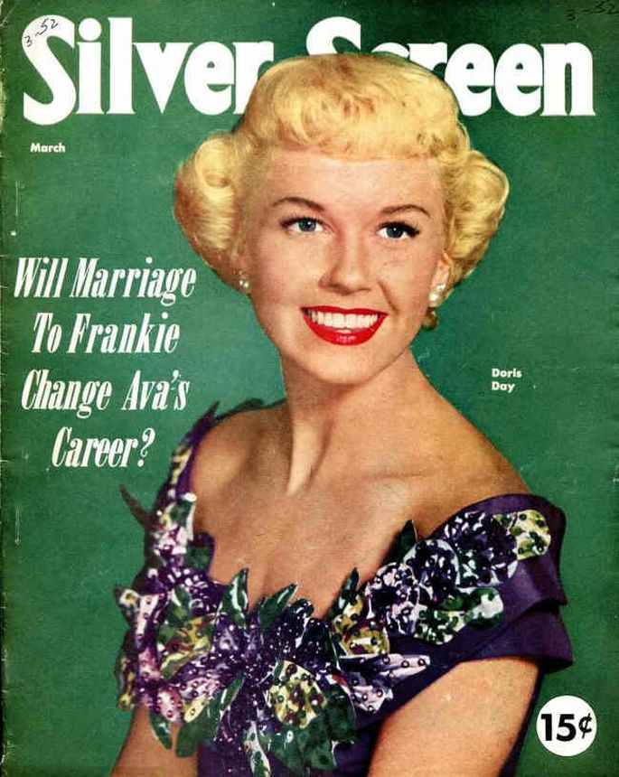 SILVER SCREEN magazine side cover March 1952