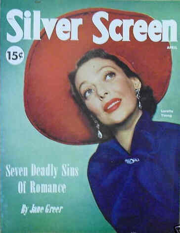 SILVER SCREEN magazine side cover April 1952