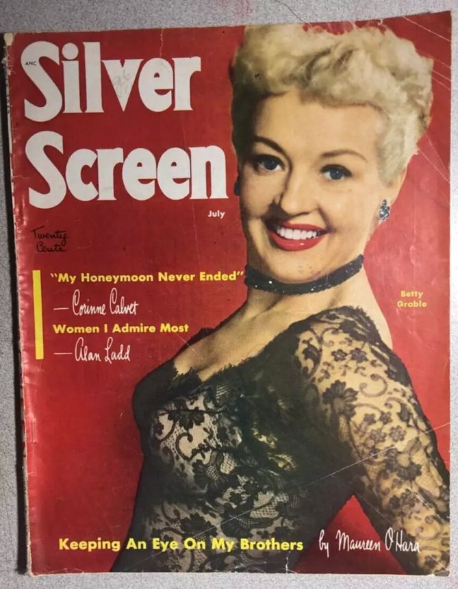 SILVER SCREEN magazine side cover July 1952