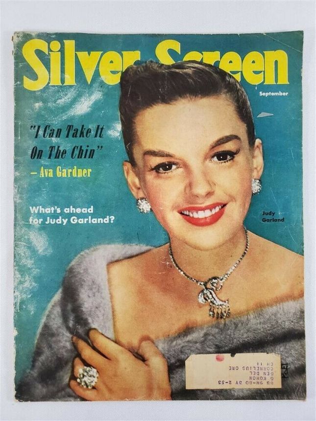SILVER SCREEN magazine side cover September 1952