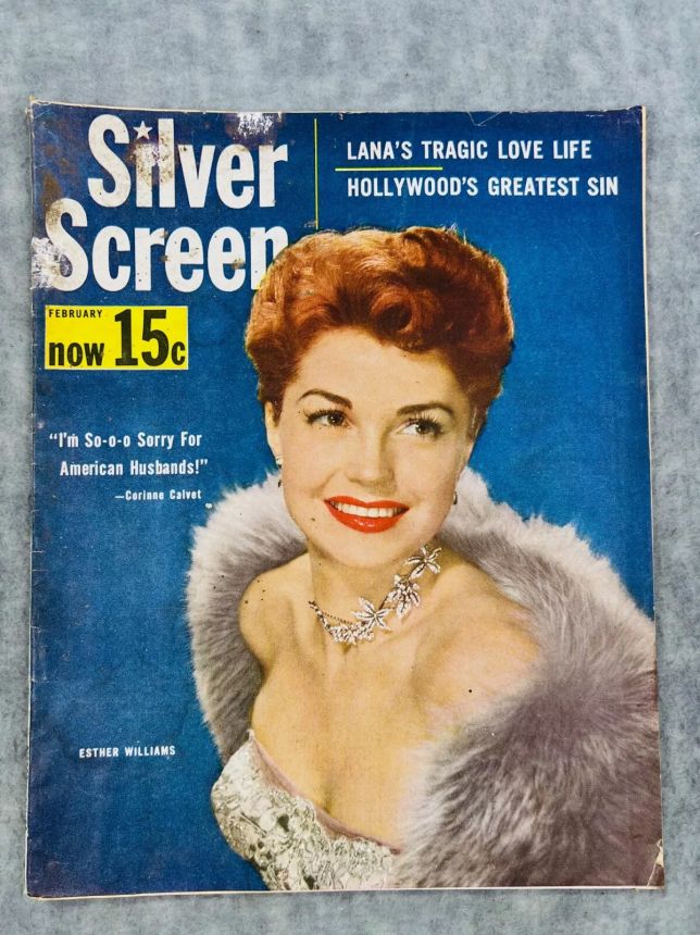 SILVER SCREEN magazine side cover February 1953